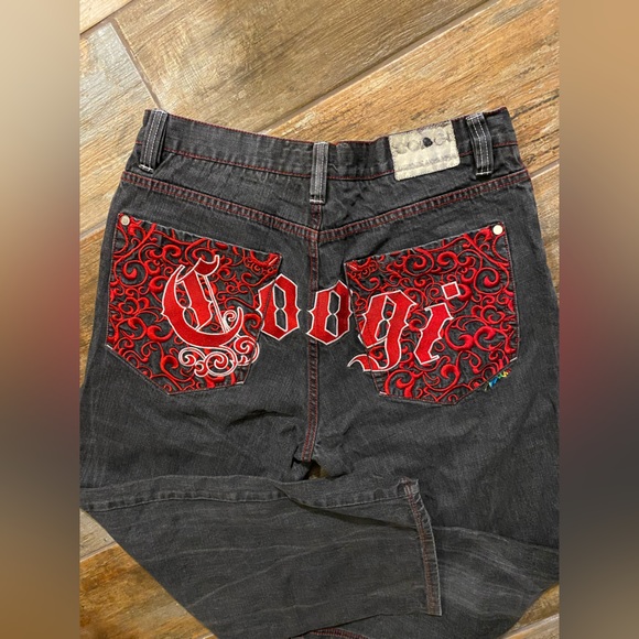 COOGI Union Jack Denim Jeans early 2000s embroidered logo - Picture 3 of 10